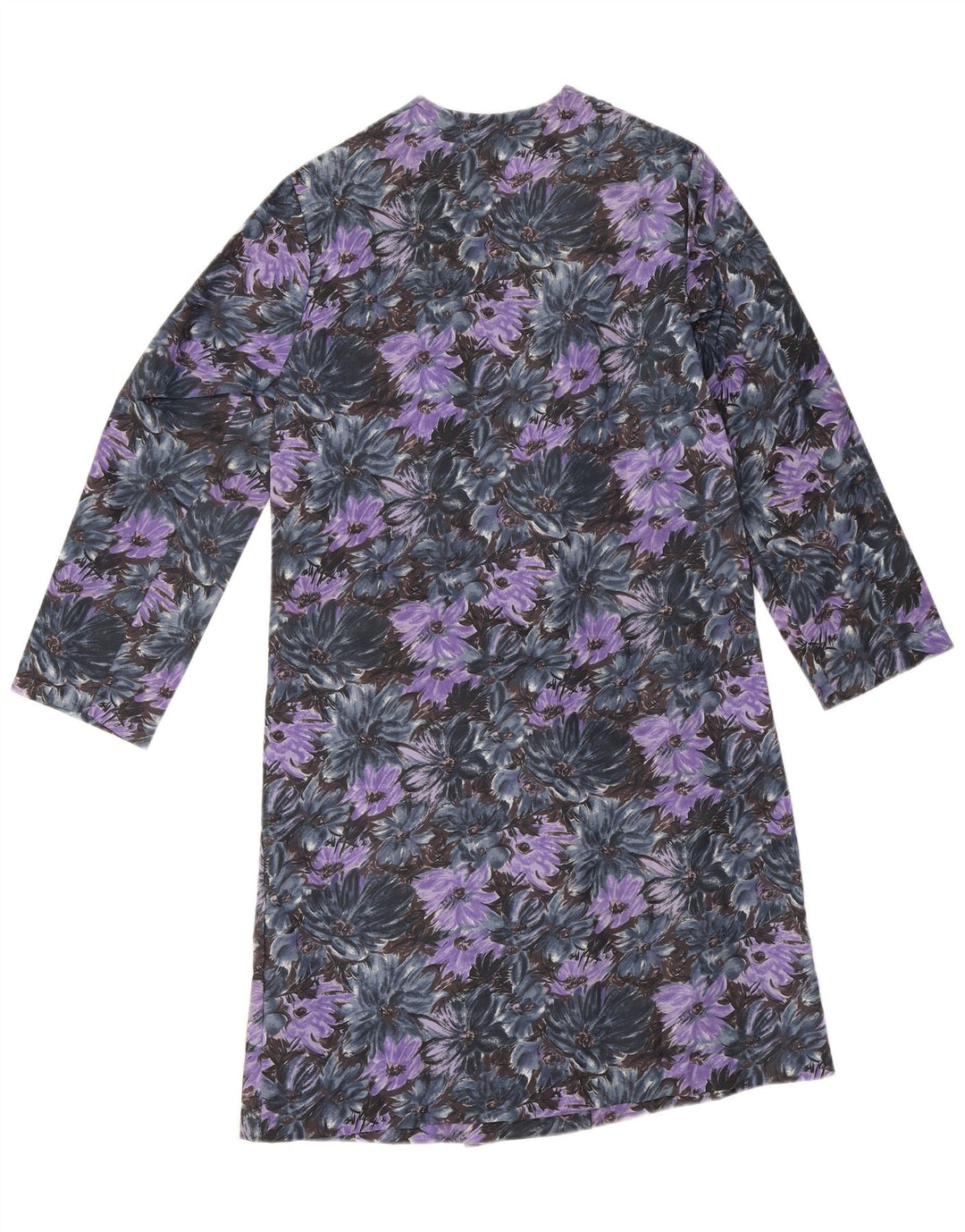 Vintage Damen Mantel UK 14 Medium Lila Floral Polyamid