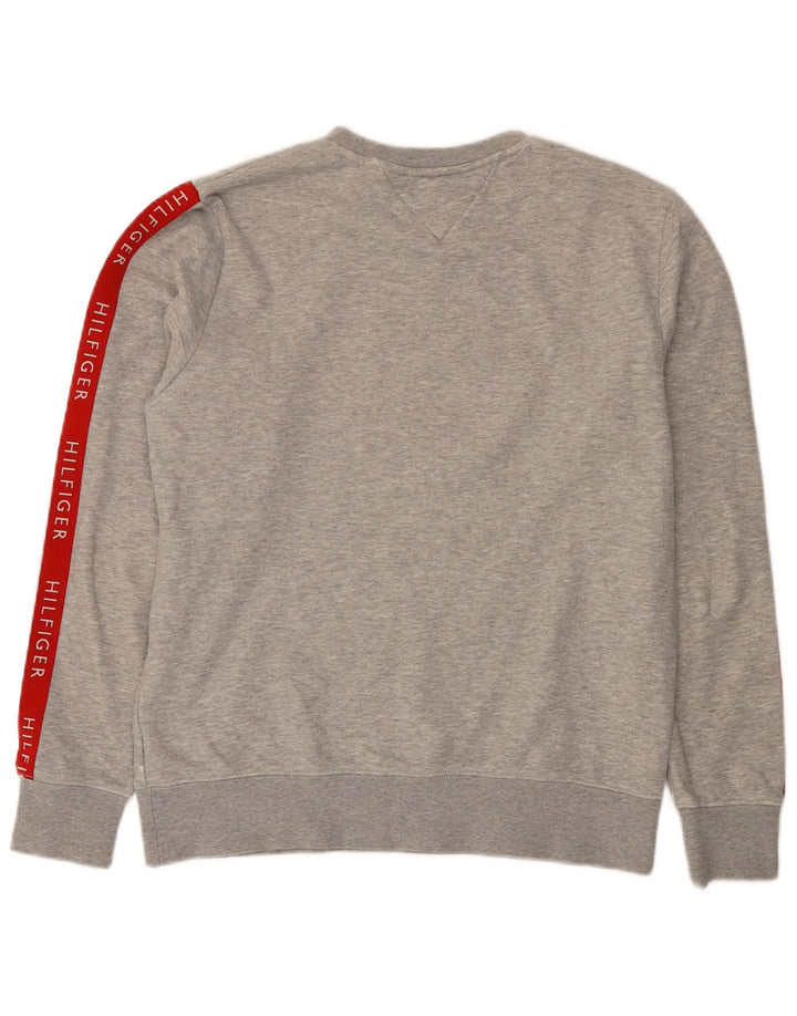 Tommy Hilfiger Herren-Sweatshirt mit Grafik, Mittelgrau, Farbblock