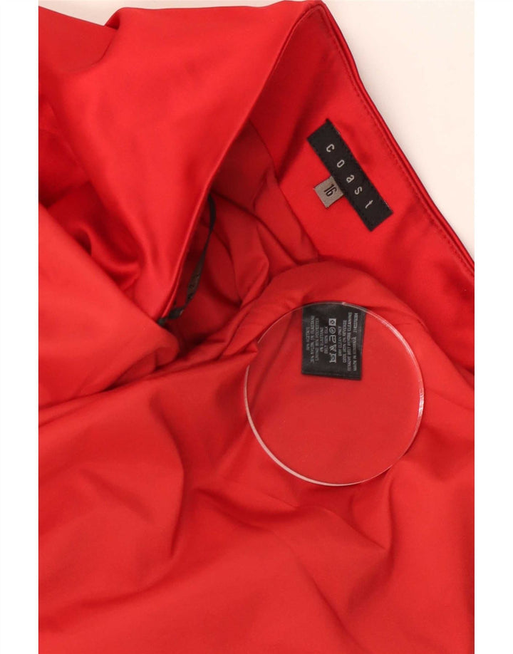 Coast Trägerloses Kleid für Damen, UK 16, Größe L, Rot, Acetat