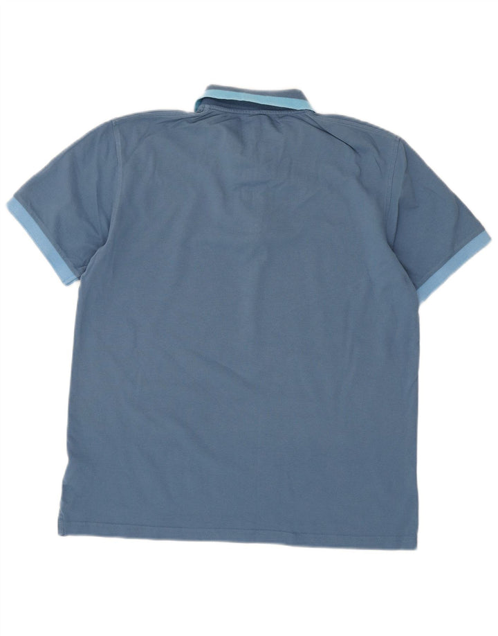 Sun68 Herren-Poloshirt, groß, blaue Baumwolle