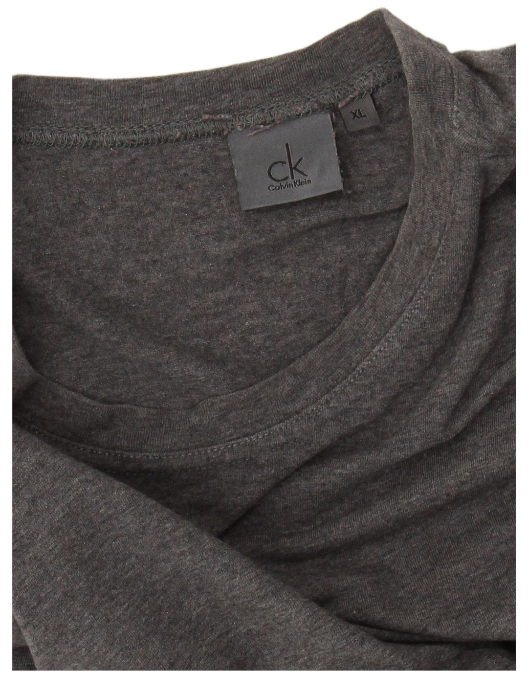 CALVIN KLEIN Womens Graphic Top Long Sleeve UK 18 XL Grey