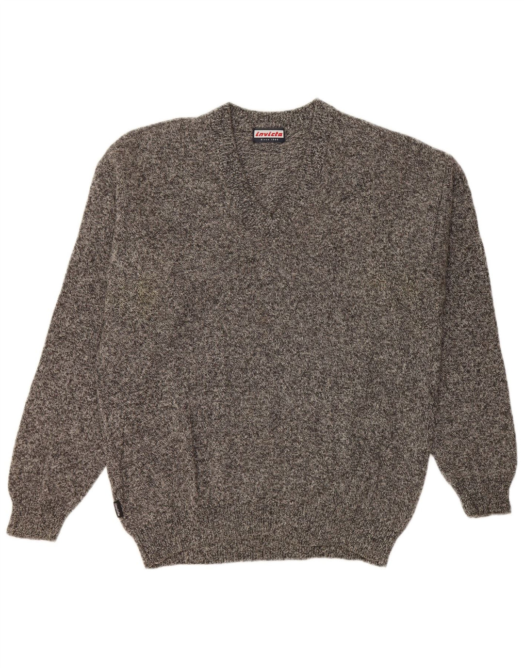 Invicta Herren-Pullover mit V-Ausschnitt, groß, grau meliert