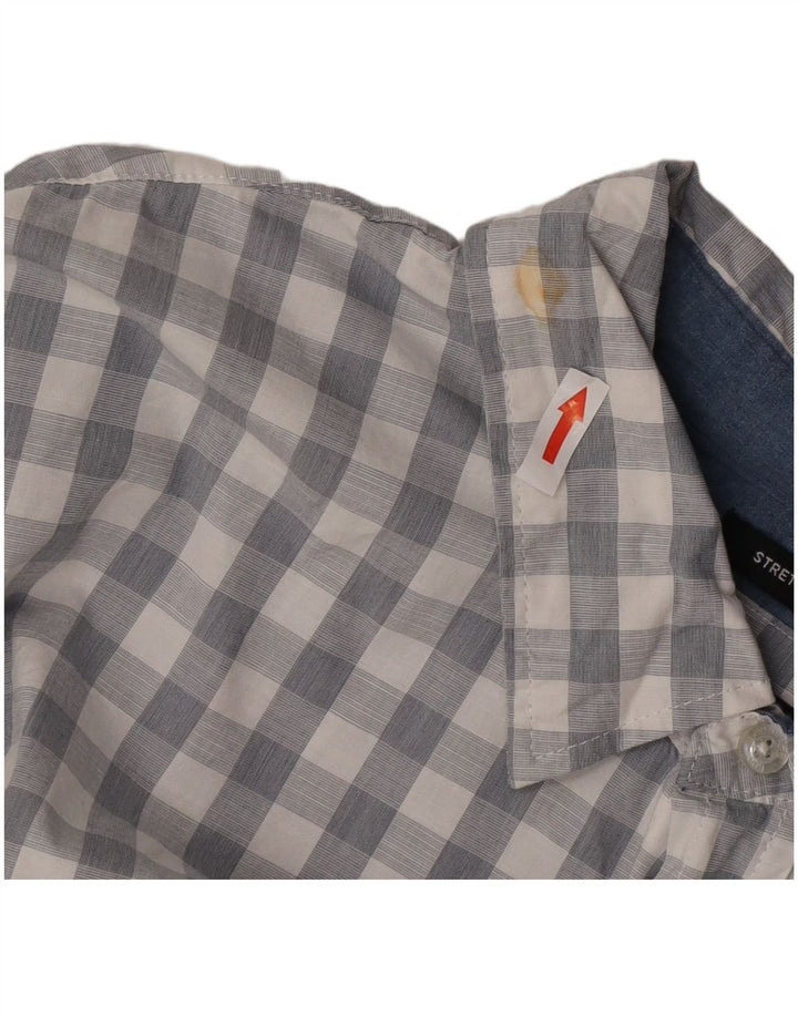Lee Herren-Hemd mit normaler Passform, 2XL, grau kariert, Baumwolle