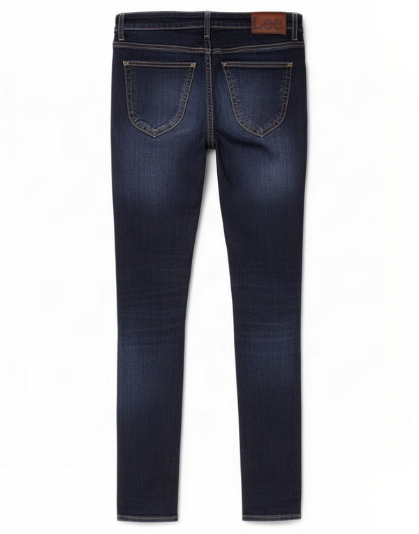 Lee Damen Malone Distressed Skinny Jeans W30 L34 Marineblaue Baumwolle