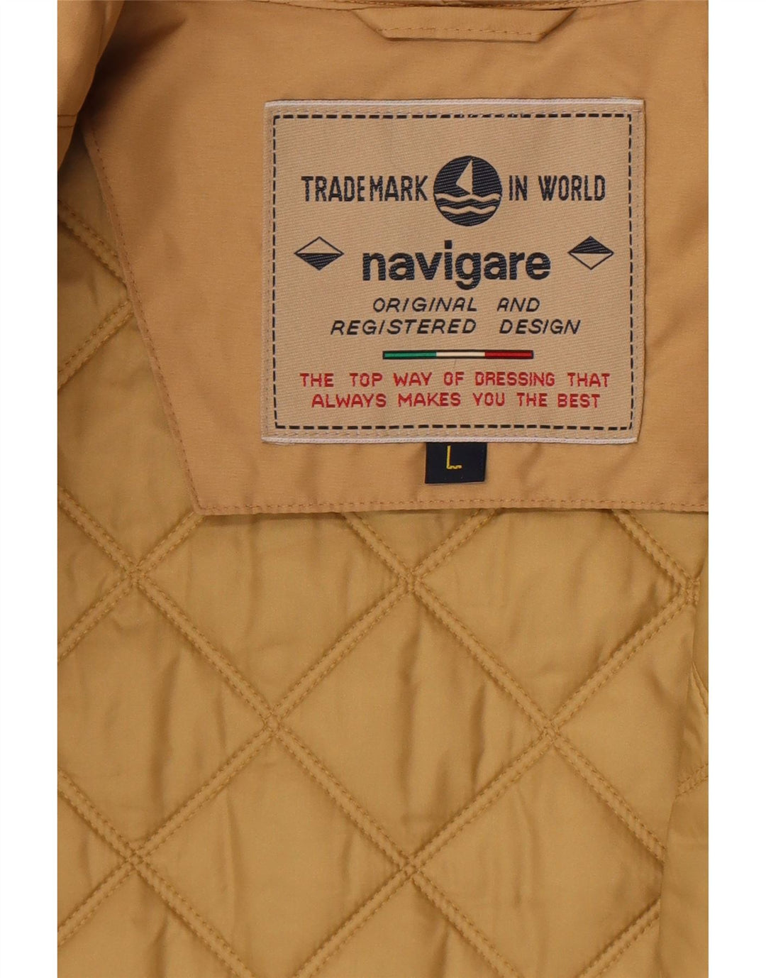 Navigare Herren Steppjacke UK 40 Large Beige