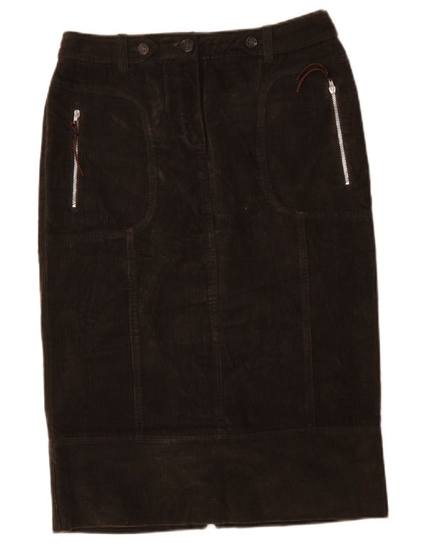 Marella Damen Cordrock UK 10 Small W30 Braune Baumwolle