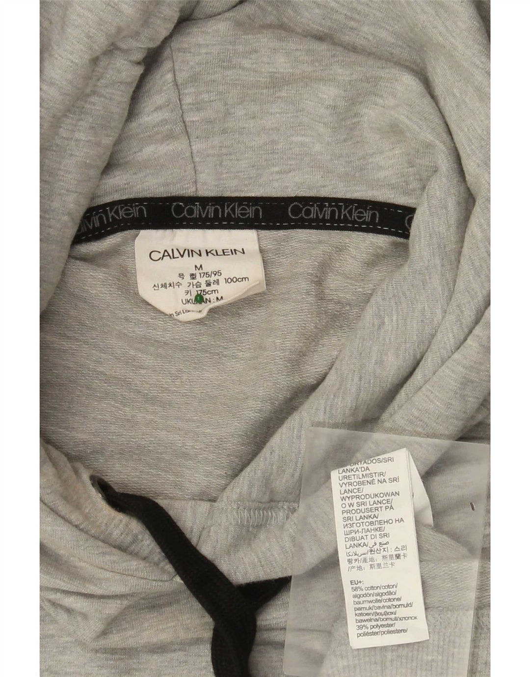 Calvin Klein Herren-Kapuzenpullover mit Grafik, mittelgrau gefleckte Baumwolle