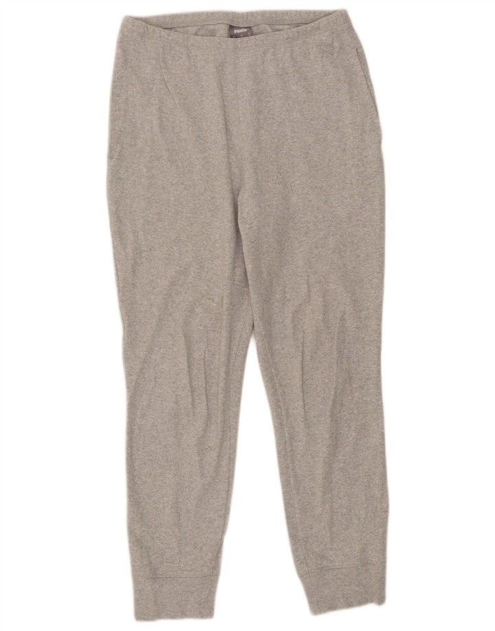 Puma Damen Trainingshose Jogger UK 14 Mittelgrau gefleckt