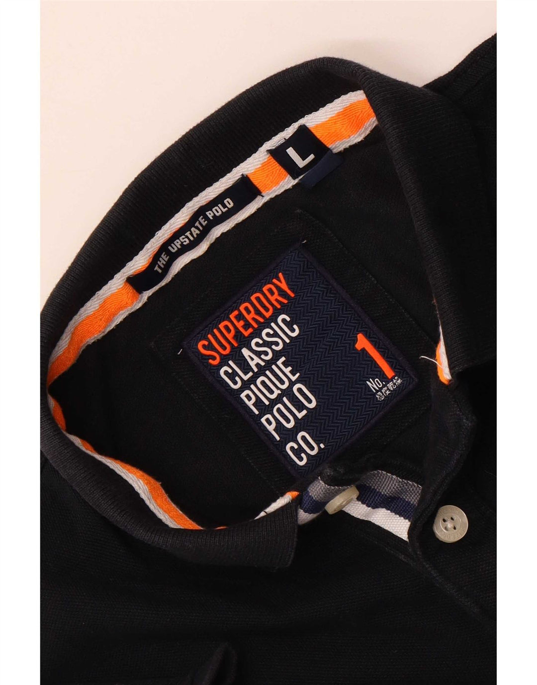 Superdry Herren-Poloshirt mit Grafik, Größe L, Marineblau