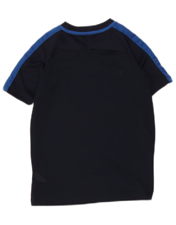 Nike Dri Fit T-Shirt für Jungen, 6–7 Jahre, XS, Marineblau, Farbblock-Polyester