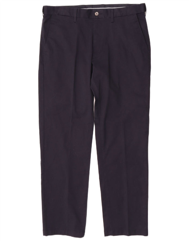 MARKS & SPENCER Herren-Chinohose mit normaler Passform, W38 L31, marineblaue Baumwolle