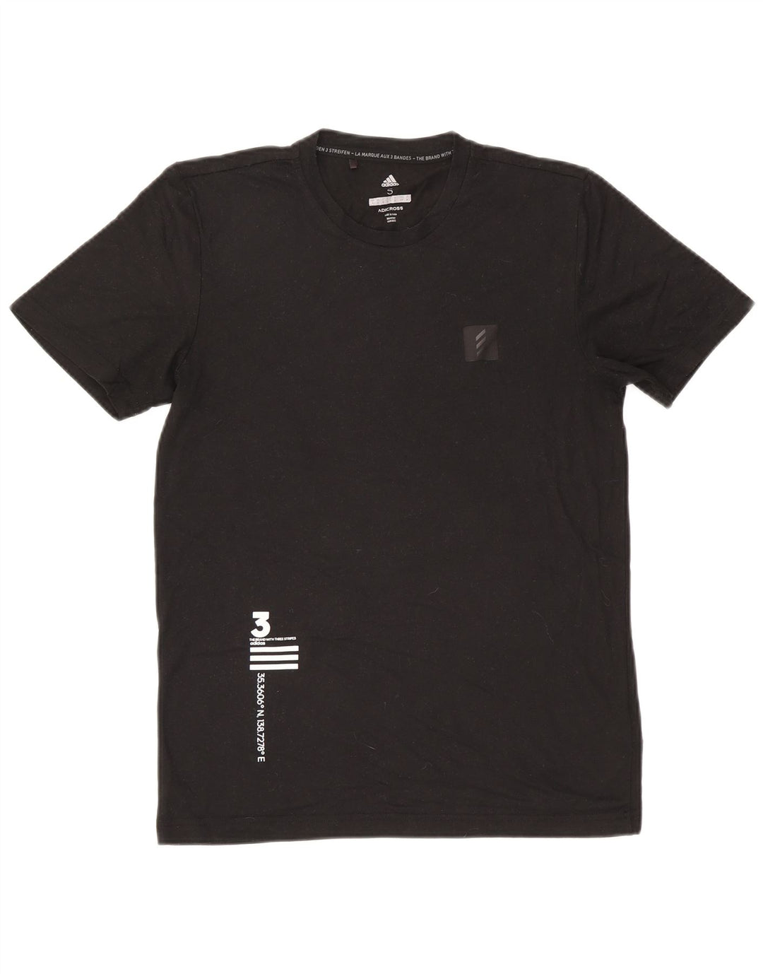 Adidas Herren Grafik T-Shirt Top Small Schwarz Polyester