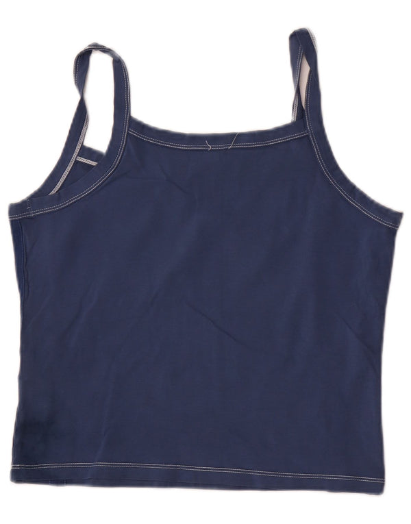 North Sails Womens Graphic Cami Top UK 14 Large Marineblau Baumwolle