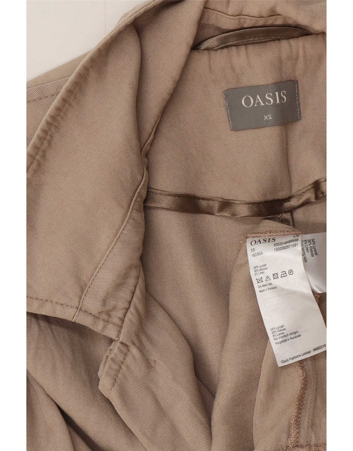 Oasis Damen Trenchcoat UK 6 XS Grau Lyocell