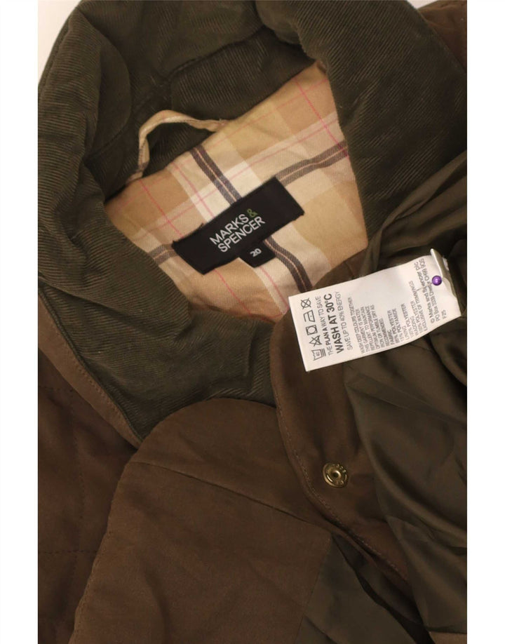 Marks & Spencer Damen Steppjacke UK 20 2XL Khaki Polyester