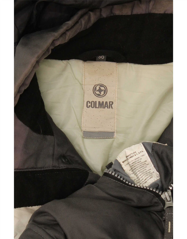 Colmar Herren-Skijacke mit Kapuze, EU 50, mittelgraues Colourblock-Polyamid