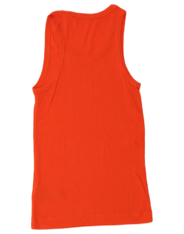 Cos Jungen-Weste, Top, 7–8 Jahre, Größe S, Orange, Baumwolle