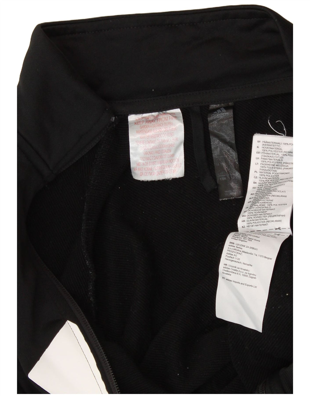 ADIDAS Jungen-Trainingsanzug mit grafischem Oberteil, 14–15 Jahre, Schwarz, Farbblock