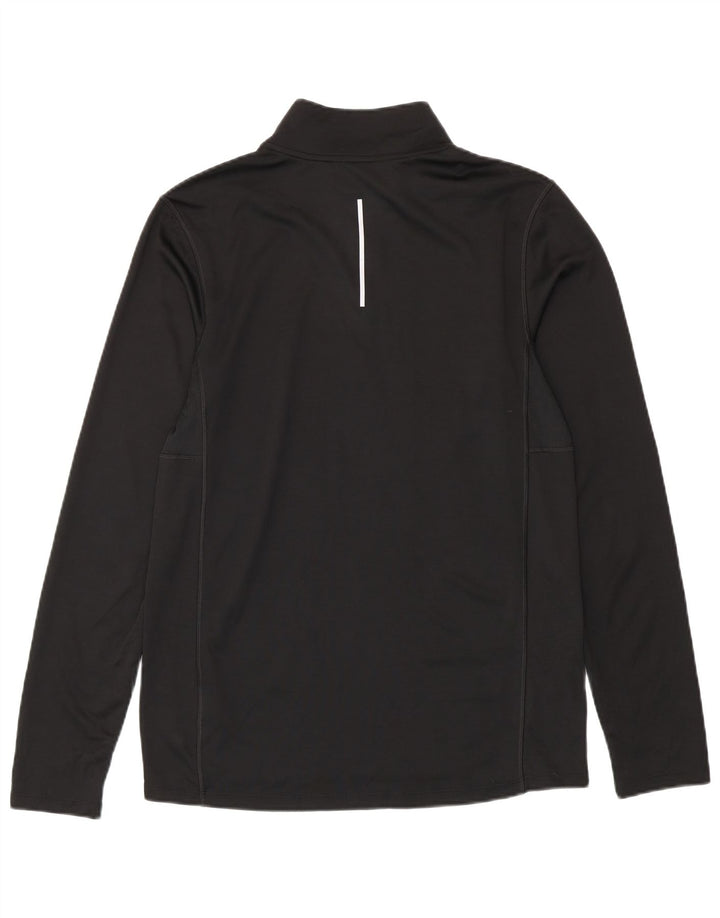 Nike Herren Dri Fit Pullover-Trainingsanzugoberteil mit Reißverschluss, Mittelschwarzes Polyester