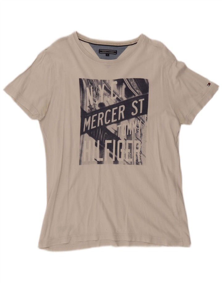 TOMMY HILFIGER Herren Grafik-T-Shirt-Oberteil Mittelweiß
