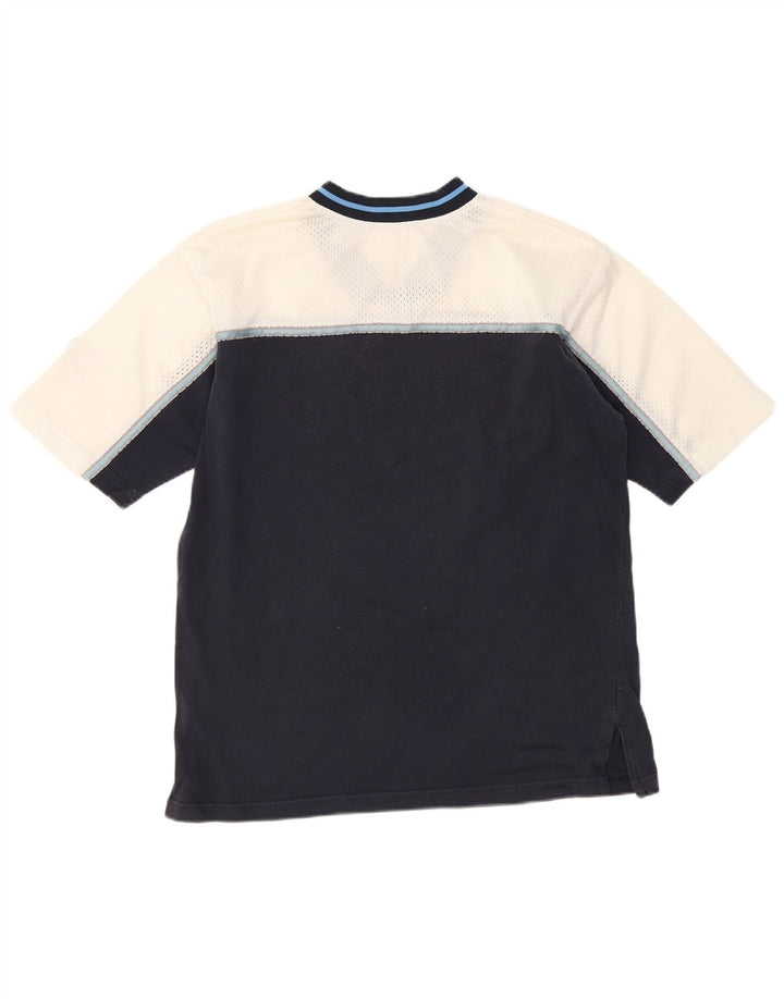 FILA Herren T-Shirt Top Small Marineblau Colourblock Baumwolle