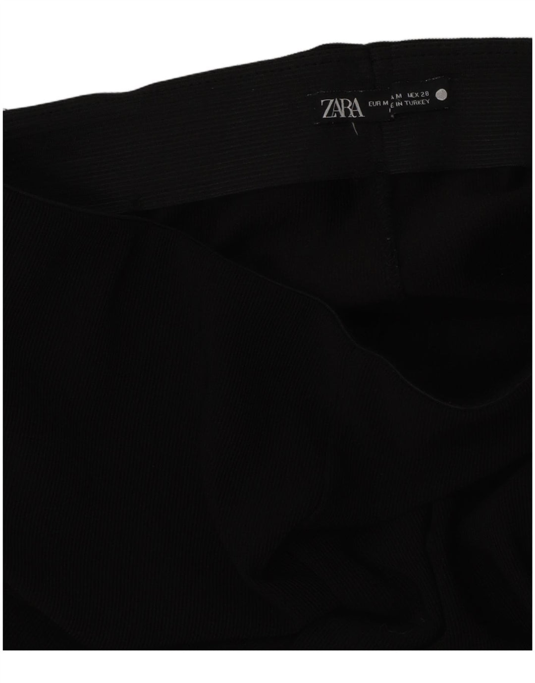 ZARA Damen Bootcut-Hose Medium W28 L32 Schwarz