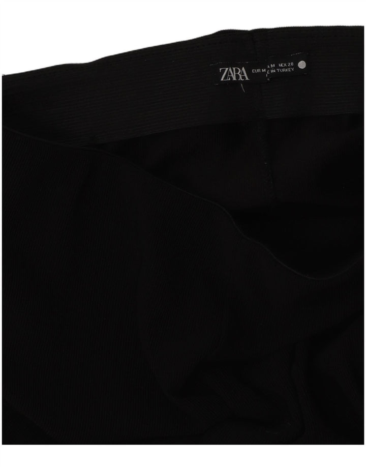 ZARA Damen Bootcut-Hose Medium W28 L32 Schwarz