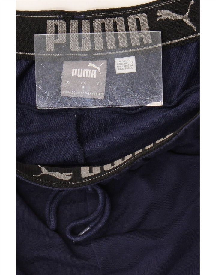 PUMA Herren-Trainingshose, groß, Marineblau, Farbblock