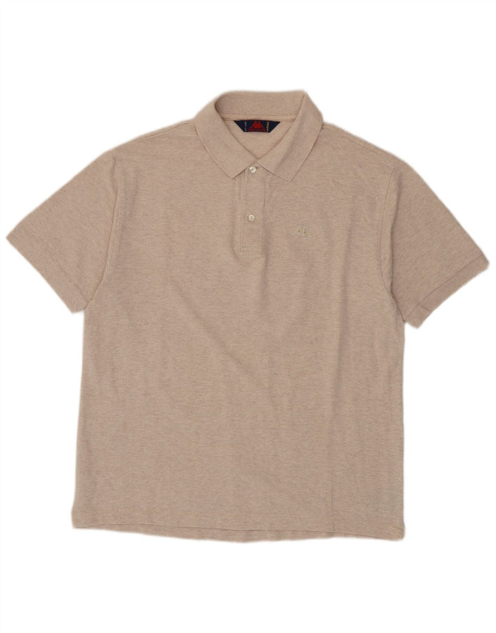Kappa Herren Poloshirt XL Beige Baumwolle