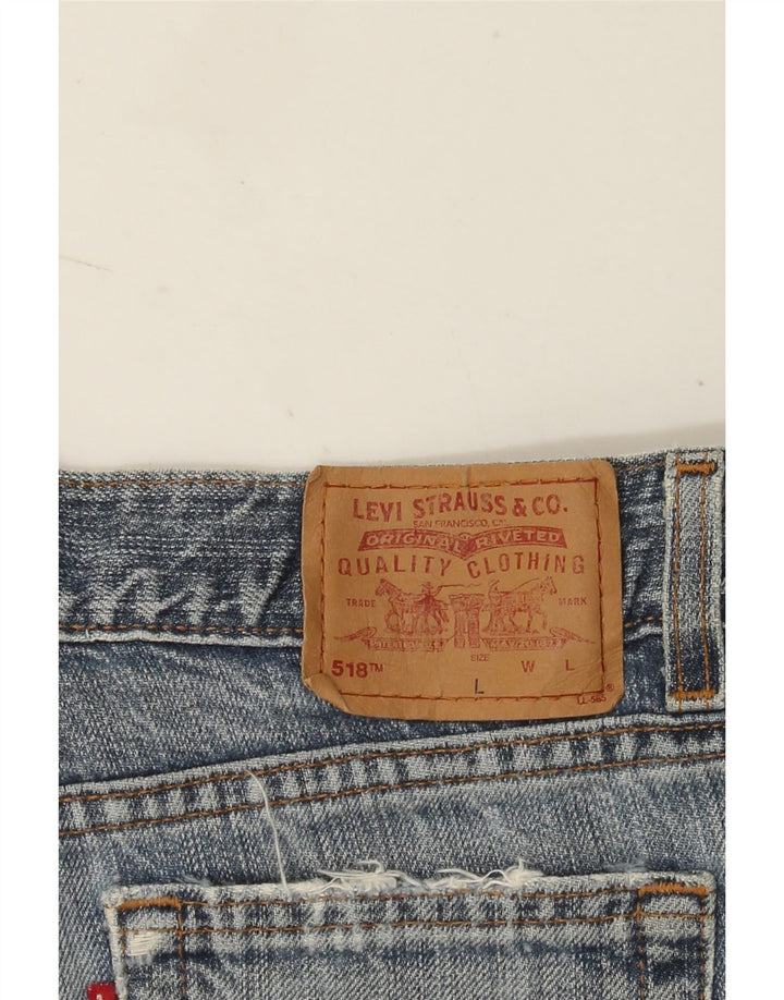 Levi's Damen 518 Jeansshorts W30 Mittelblau