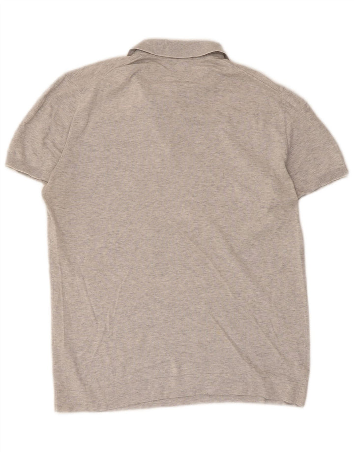 Massimo Dutti Herren Poloshirt Mittelgrau meliert