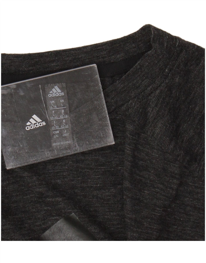 ADIDAS Damen Graphic Vest Top UK 16/18 Large Grau meliert