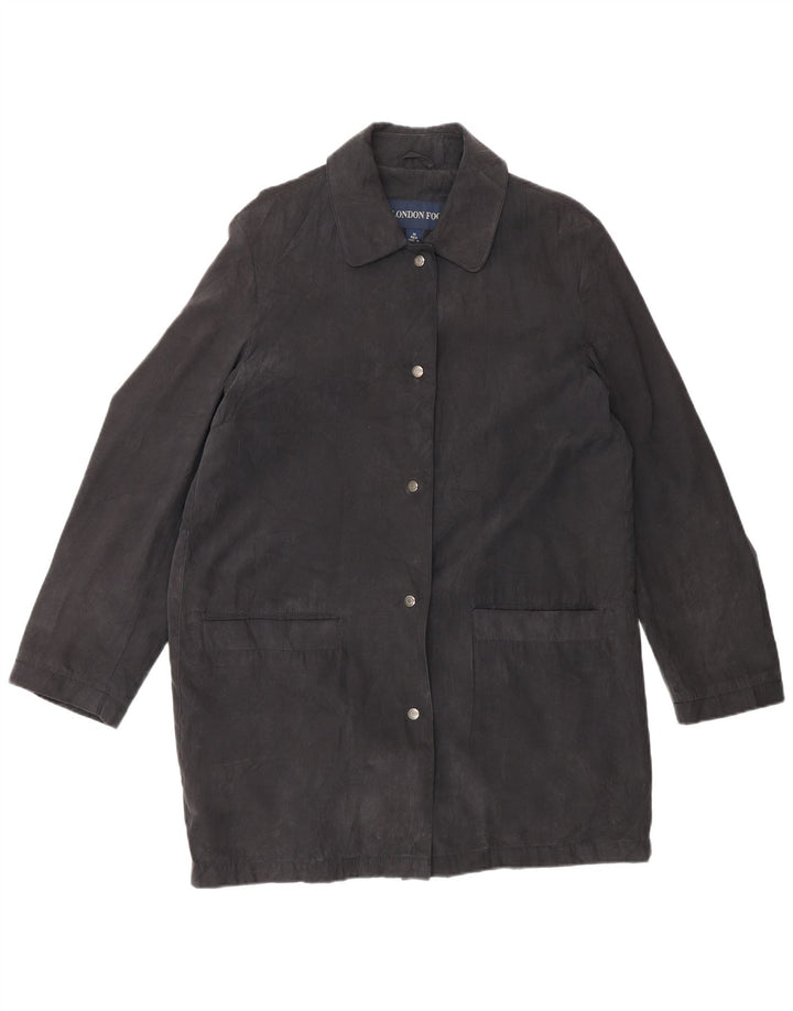 London Fog Damenmantel UK 14 Mittelschwarzes Polyester
