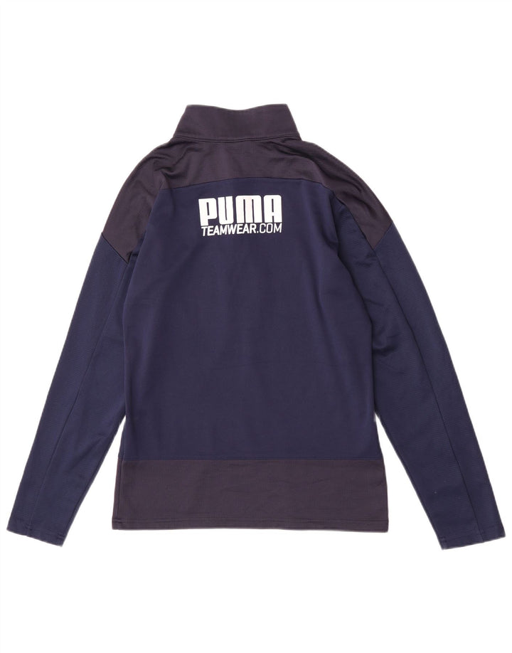 Puma Herren-Trainingsanzug mit Grafik-Pullover, Größe S, Marineblau, Farbblock