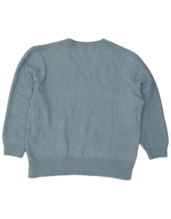 Zara Damen-Pullover, übergroß, V-Ausschnitt, Gr. 18, XL, Blau
