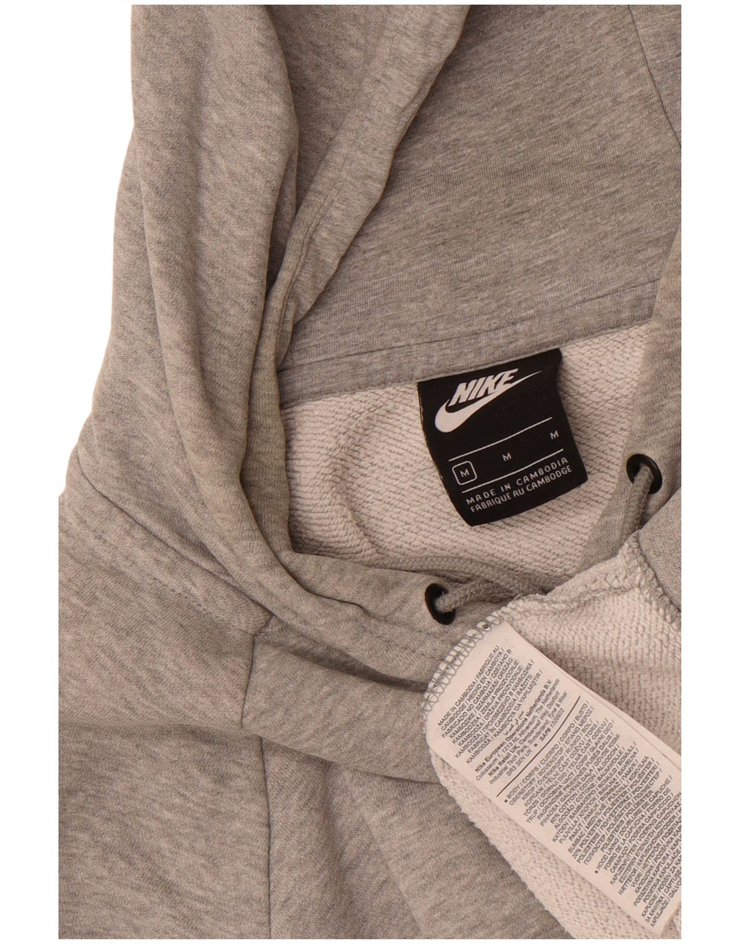 Nike Herren-Kapuzenpullover aus mittelgrau gefleckter Baumwolle
