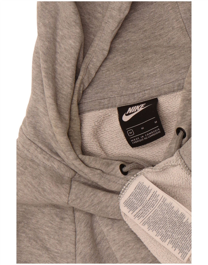 Nike Herren-Kapuzenpullover aus mittelgrau gefleckter Baumwolle
