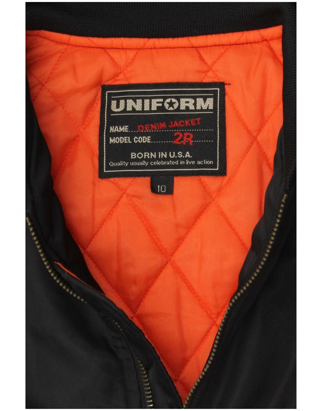 Uniform Jungen-Flugfliegerjacke mit lockerer Passform, 9–10 Jahre, schwarzes Nylon im Retro-Stil
