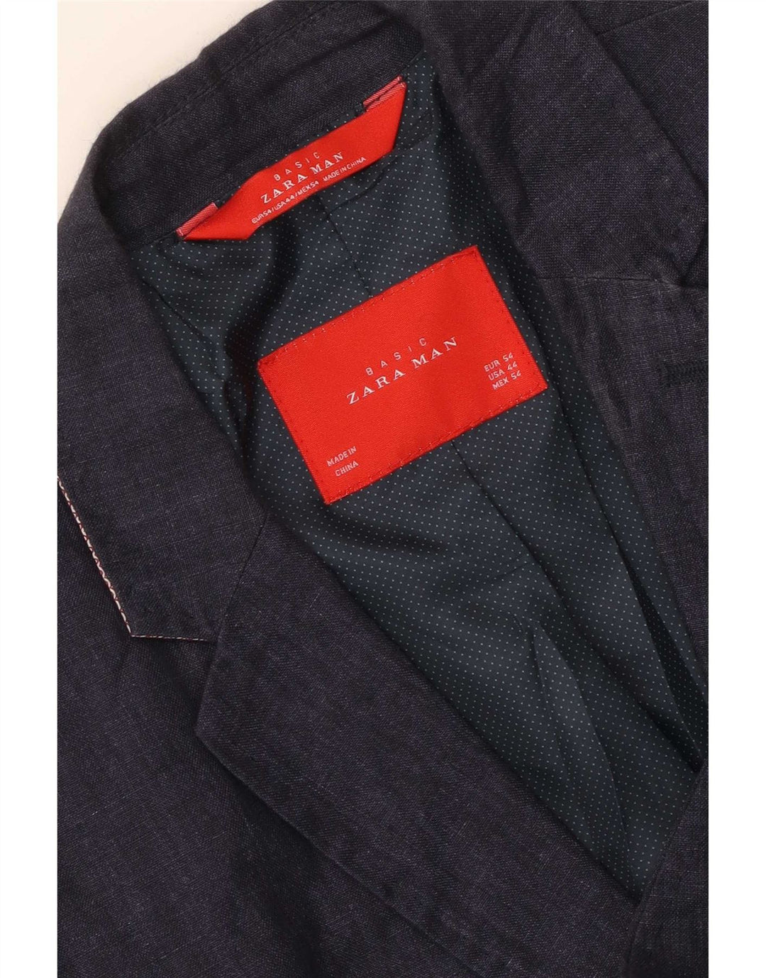 Zara Herren 2-Knopf-Blazerjacke EU 54 XL Marineblau