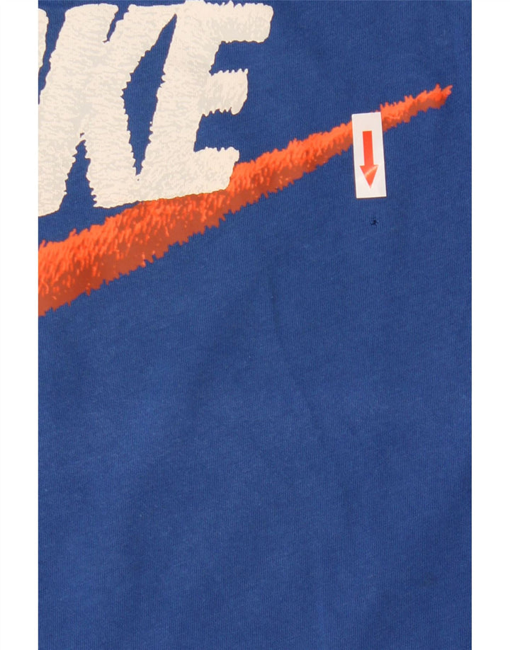 Nike Herren-T-Shirt mit Grafik, Größe L, aus blauer Baumwolle