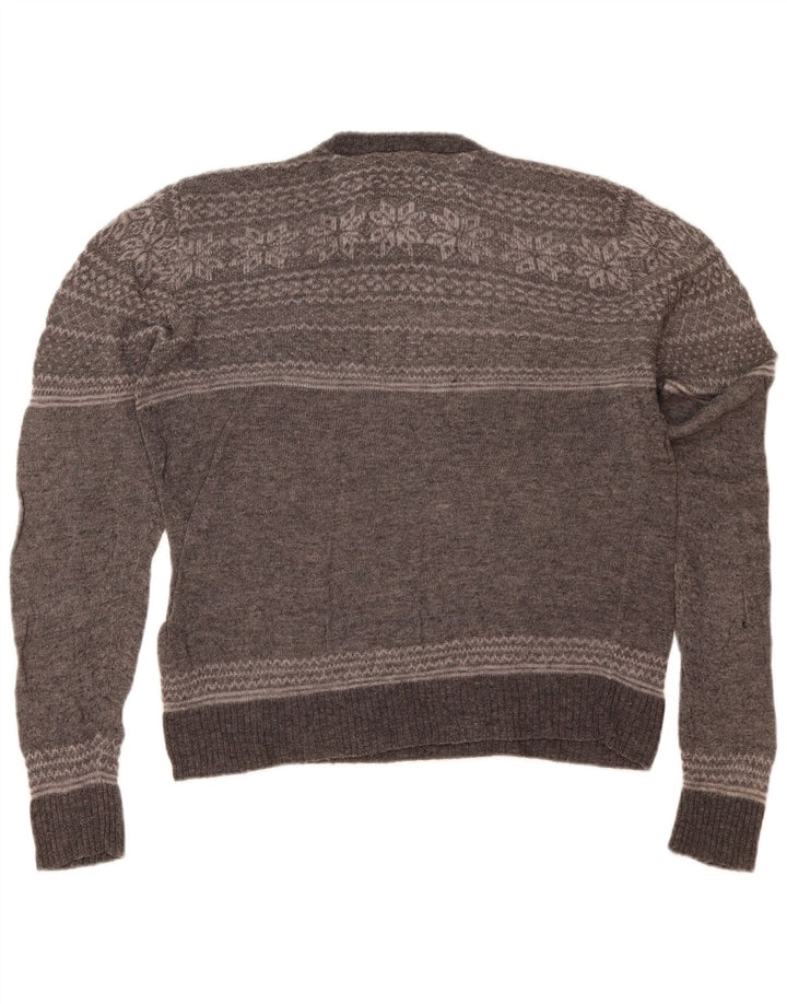 Marks & Spencer Damen Pullover mit Rundhalsausschnitt, UK 14, Mittelgrau