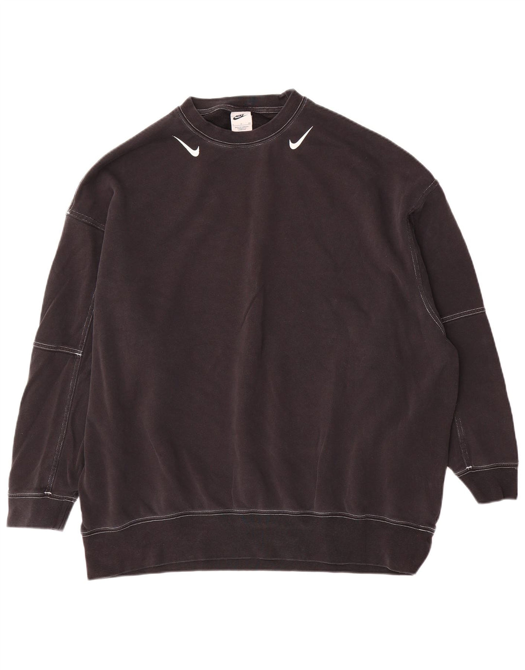 Nike Herren Graphic Loose Fit Sweatshirt Pullover Small Schwarz Baumwolle