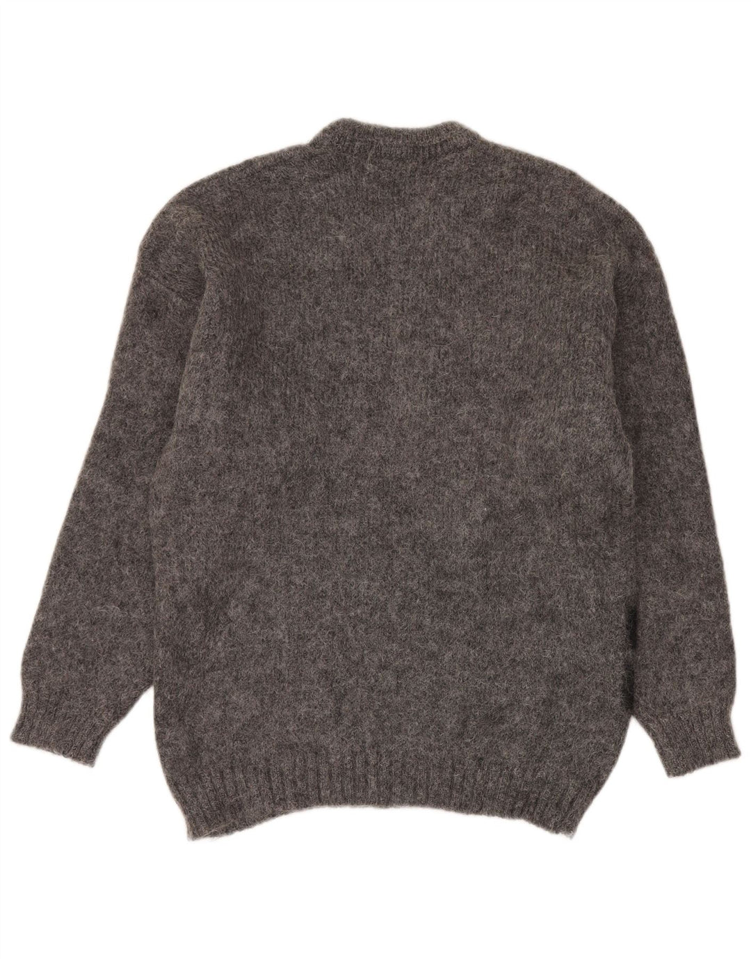 Nagpal Herren-Pullover mit Rundhalsausschnitt, mittelgrau, geometrisch
