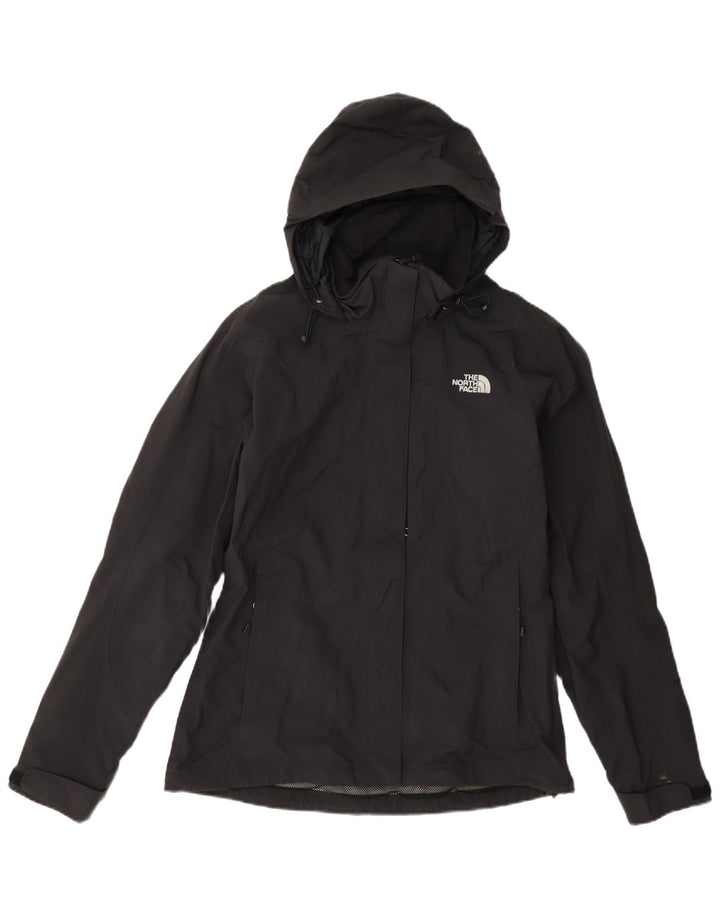 The North Face Damen-Regenjacke mit Kapuze, UK 10, Größe S, schwarzes Nylon