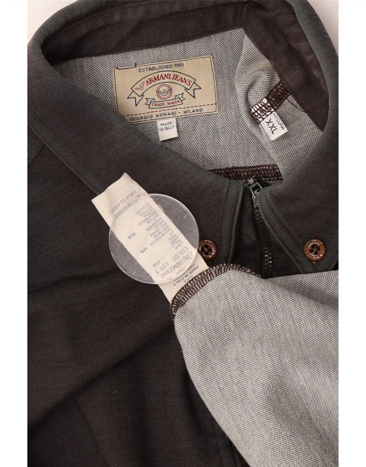 Armani Jeans Herrenhemd 2XL Braune Wolle