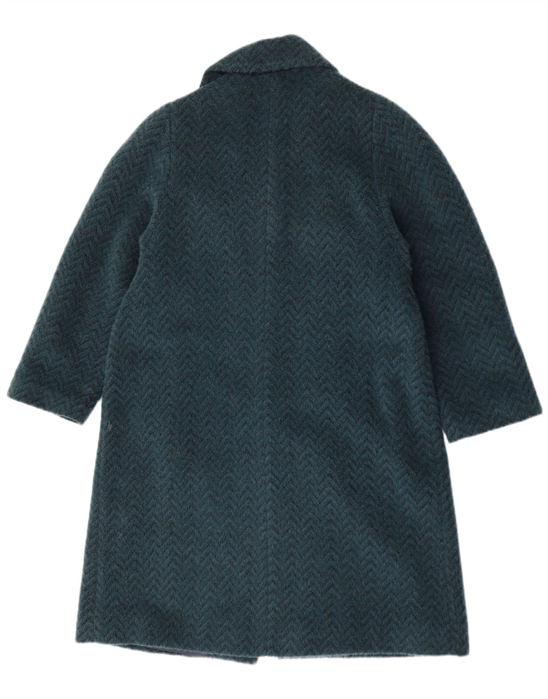 ELENA MIRO Damenmantel UK 18 XL Blaue Chevron-Wolle