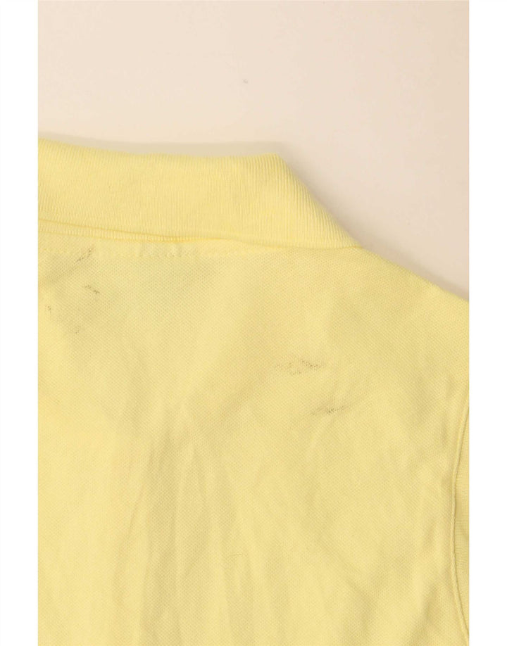 Ärmelloses Lacoste-Poloshirt für Damen, Größe 40, mittelgelbe Baumwolle