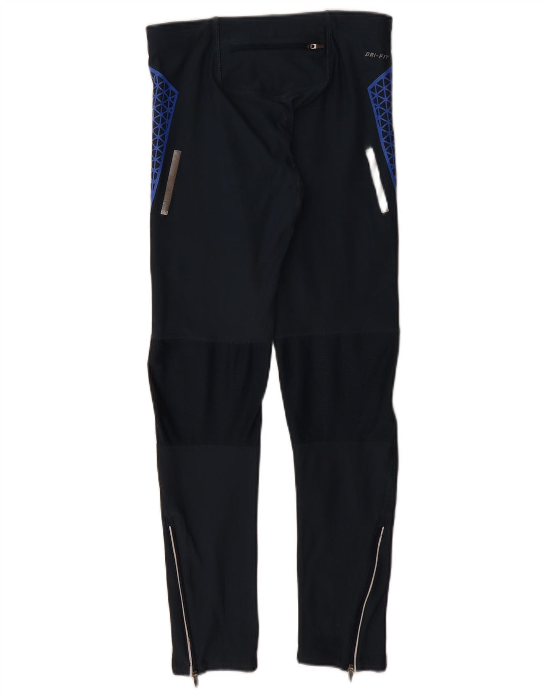 Nike Damen Dri Fit Leggings UK 8 Small Marineblaues geometrisches Polyester