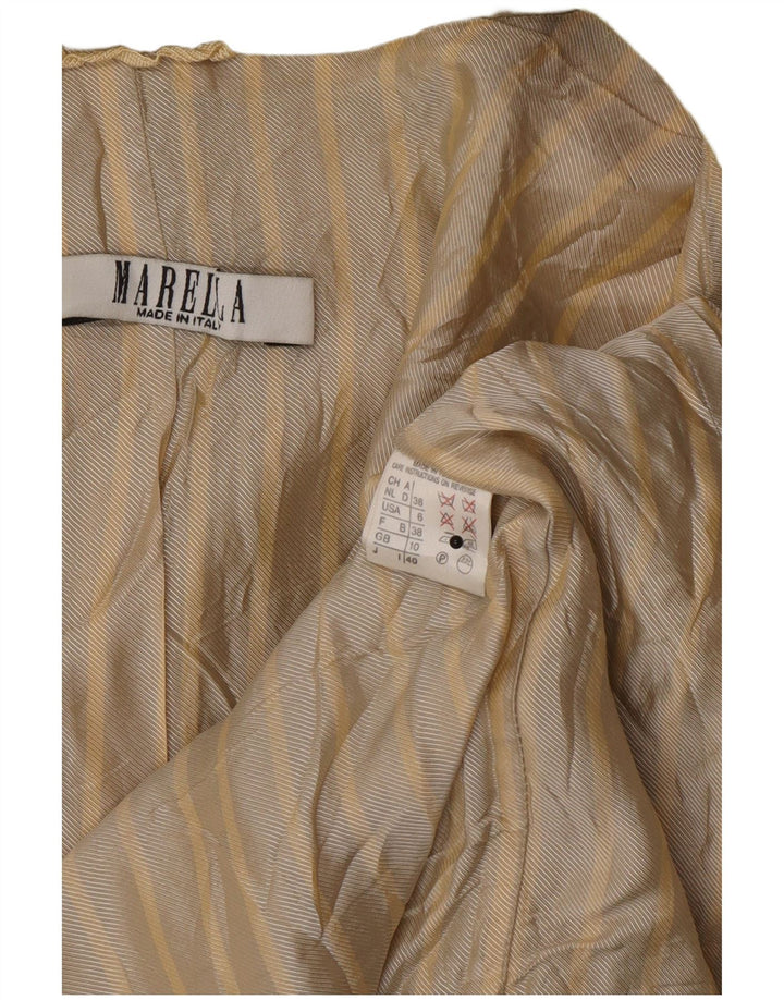 Marella Damen-Blazer mit 5 Knöpfen, übergroß, UK 10, kleine Khaki-Wolle