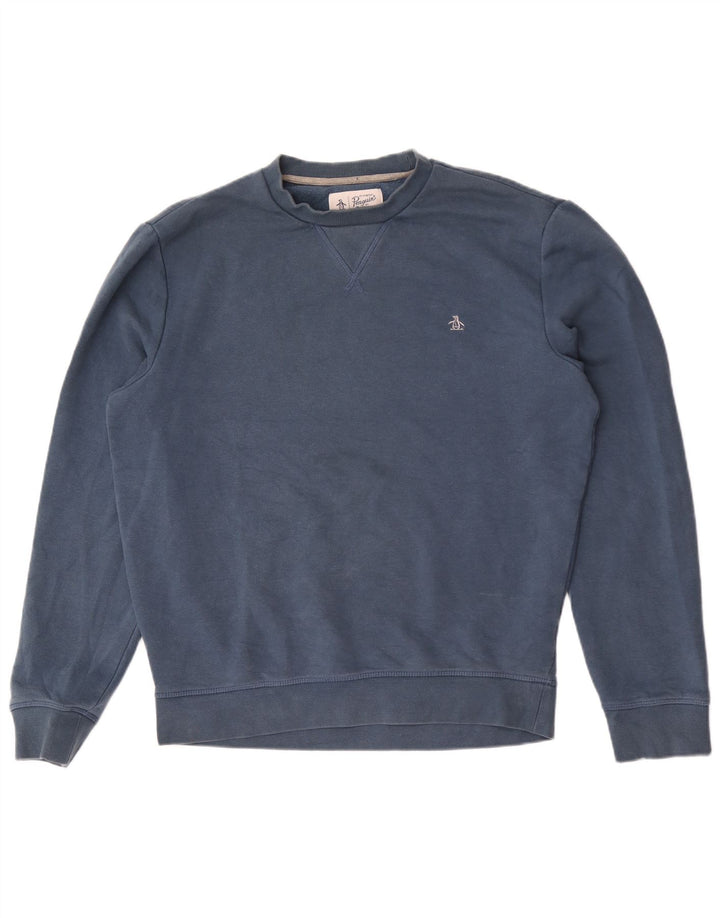 Pinguin-Herren-Sweatshirt-Pullover, große blaue Baumwolle
